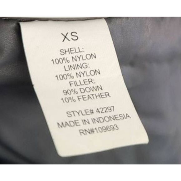 Athleta Gray Graphic Print Down Pufffer Jacket size XS - Picture 9 of 9